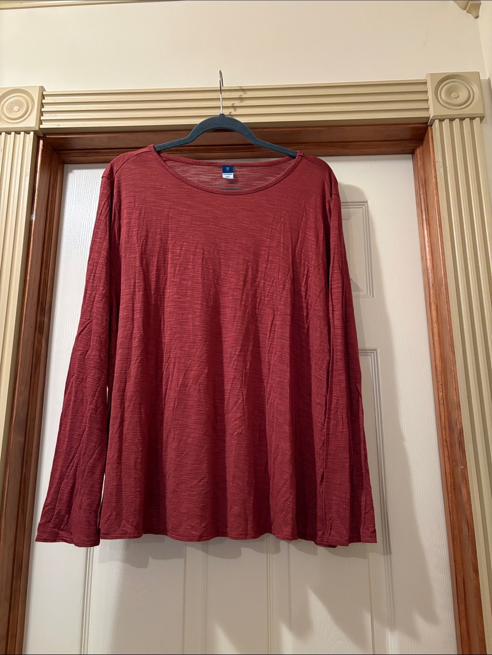 Old Navy Women's Long Sleeve Crew Neck Top - Brick